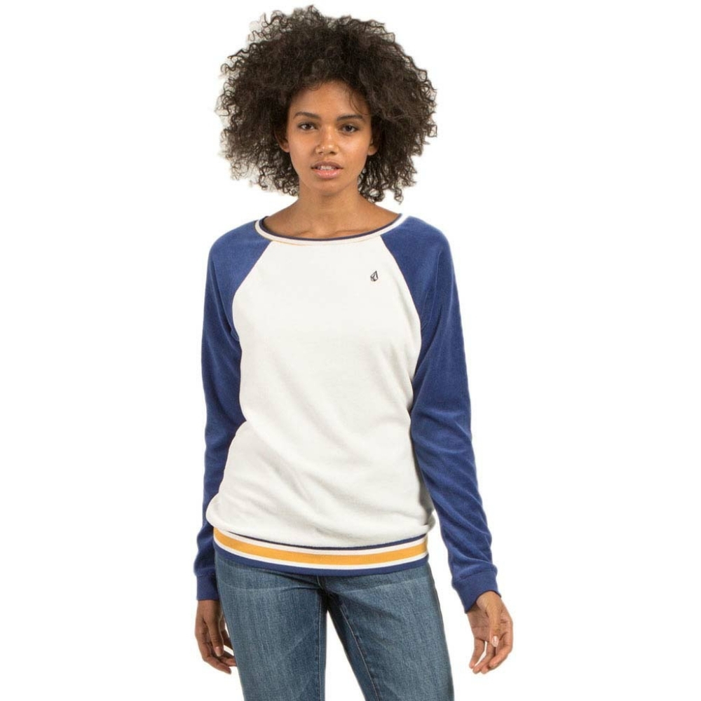 Volcom Gotta Crush Crewneck Sweater Blue Yellow
